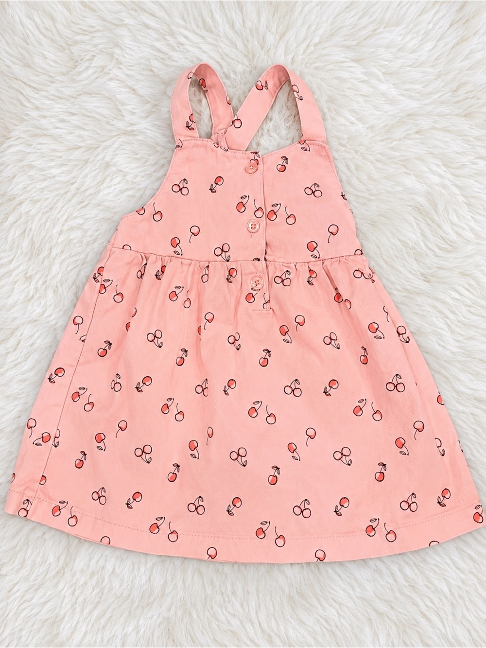 Carter's Coral Pink Cherry Print Sundress